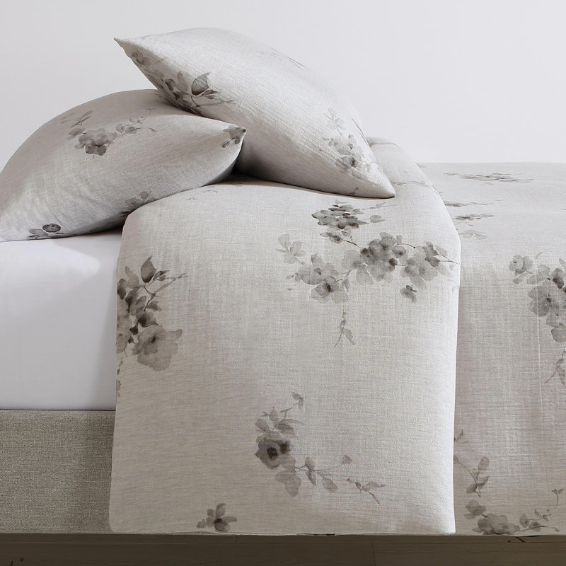 Calvin Klein Aquarelle Floral Cotton Duvet Cover Set King